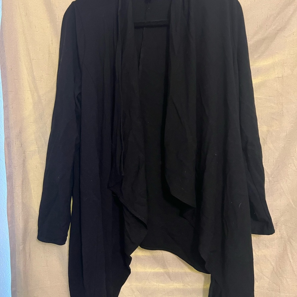 Torrid Black Open Front Cardigan with Long Sleeves